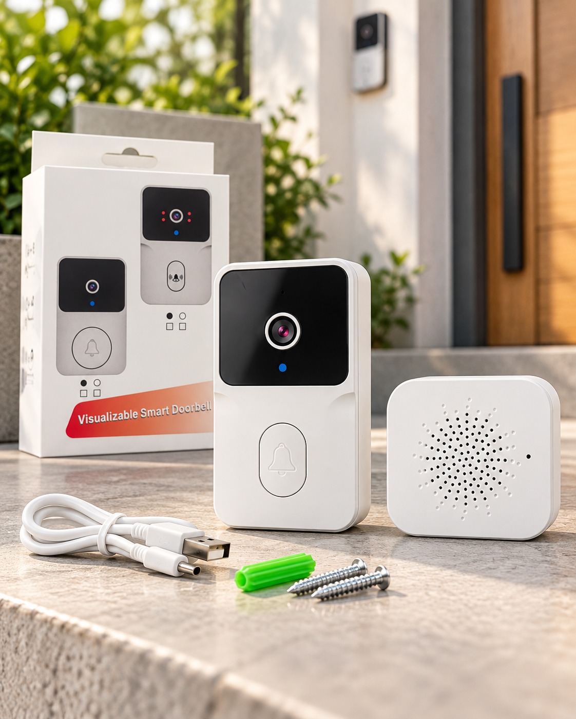 TIMBRE CON CAMARA RECARGABLE M8, imagen 1