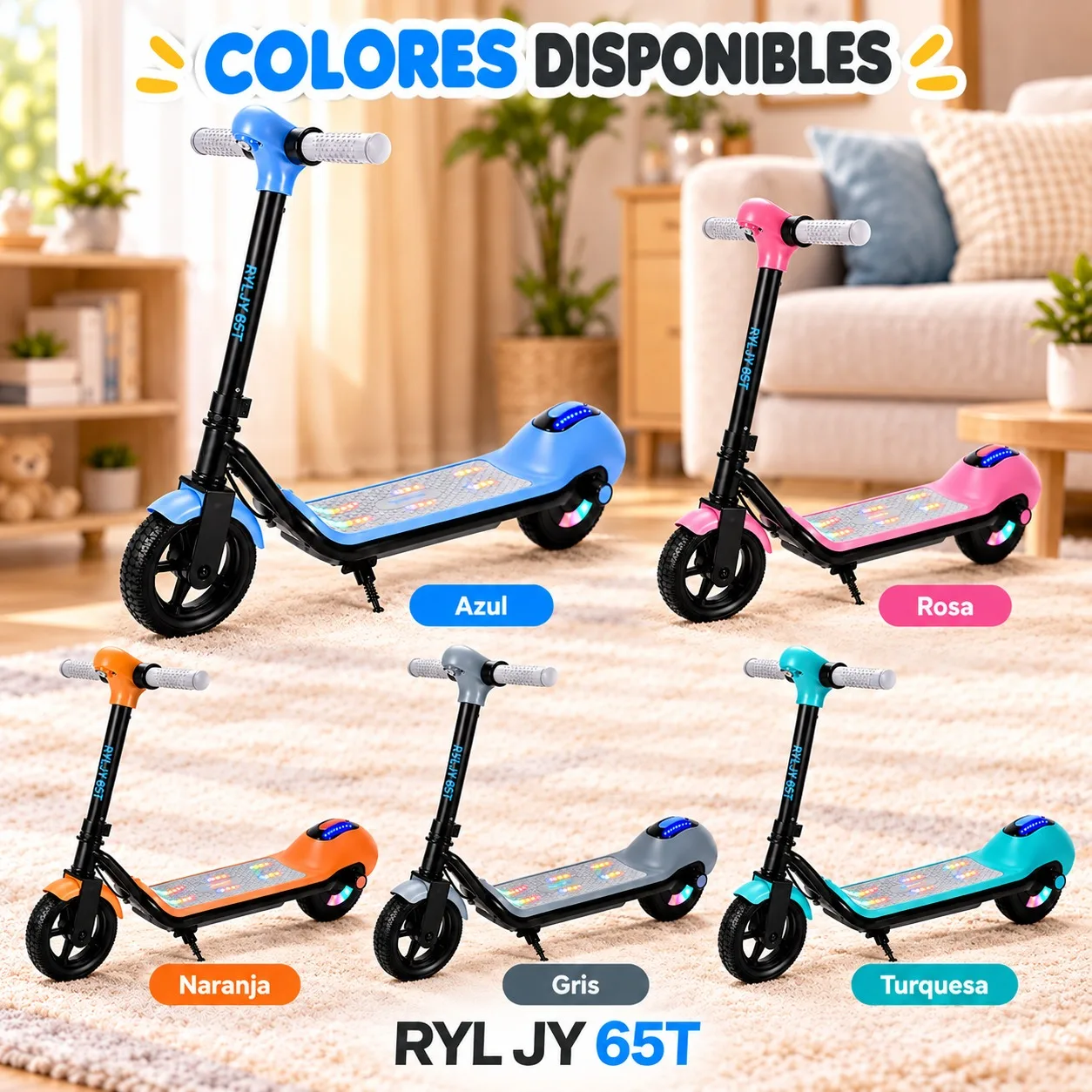 PATINETA ELÉCTRICA PARA NIÑOS CON BLUETOOTH  SPARTAN JY 65T, imagen 1