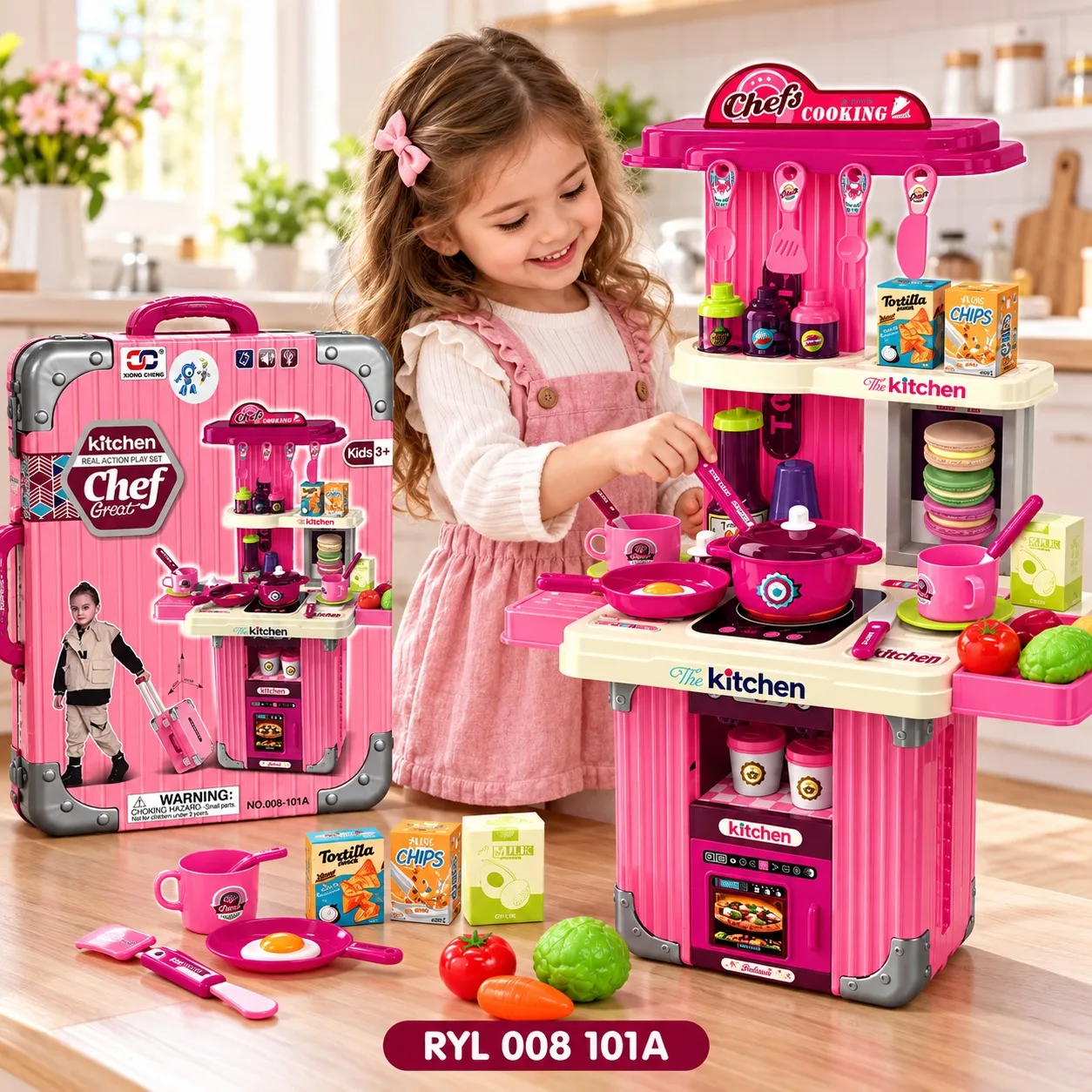 JUGUETE MALETIN DE COCINA KITCHEN CHEF 008 101A, imagen 1