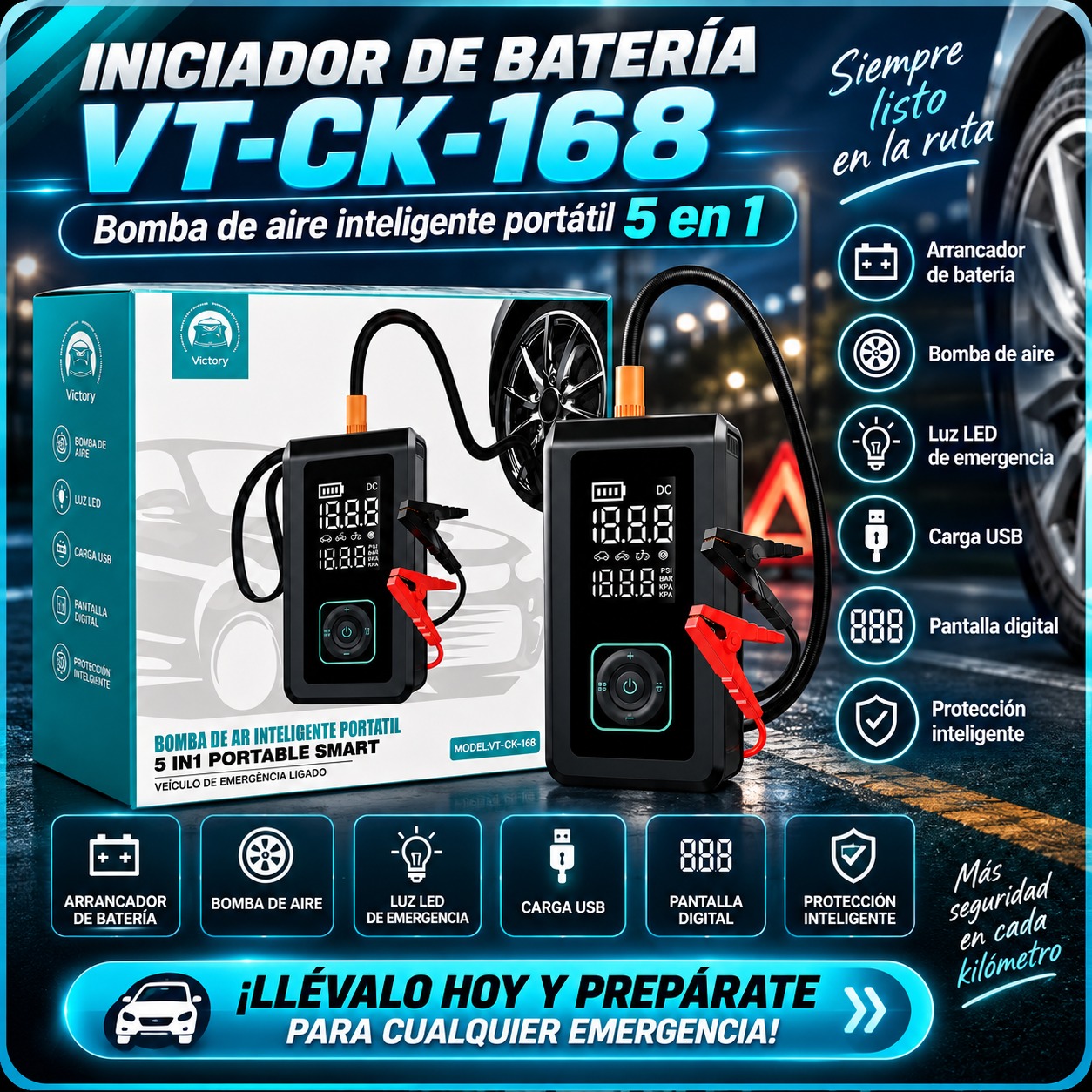 INICIADOR DE BATERIA VT-CK-168, imagen 1