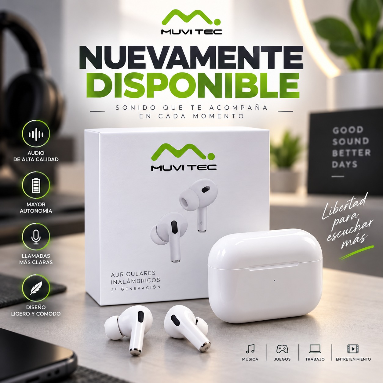 AIRPODS 2 GENERACION MUVITEC