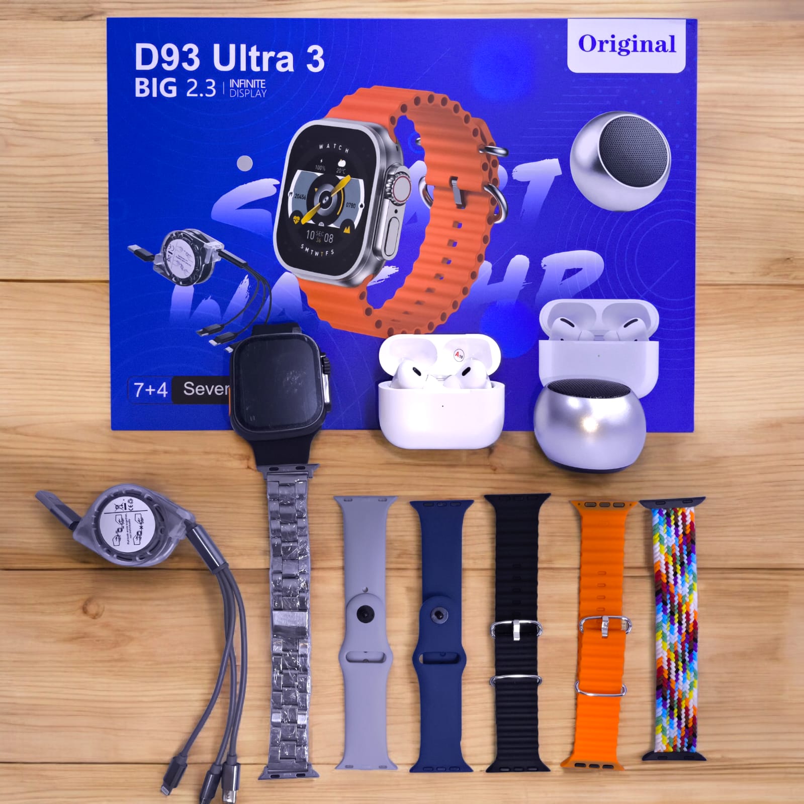 COMBO DE RELOJ+AUDIFONOS +PARLANTE +6 MANILLA , imagen 1