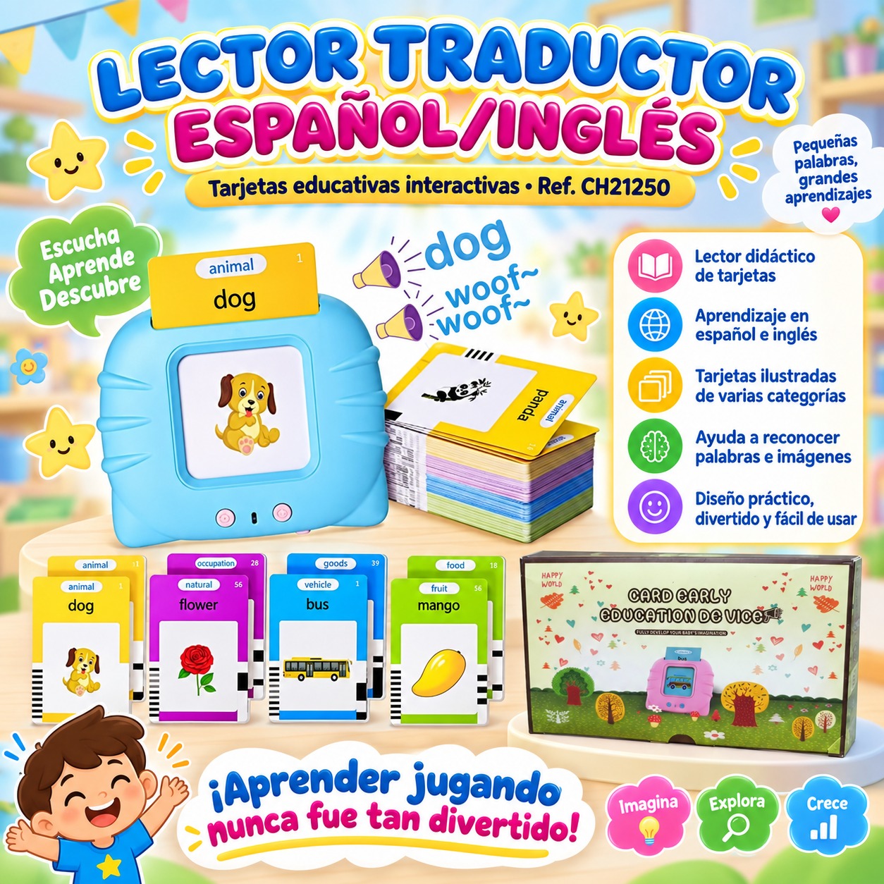 LECTOR DE TARJETAS CH21250, imagen 1