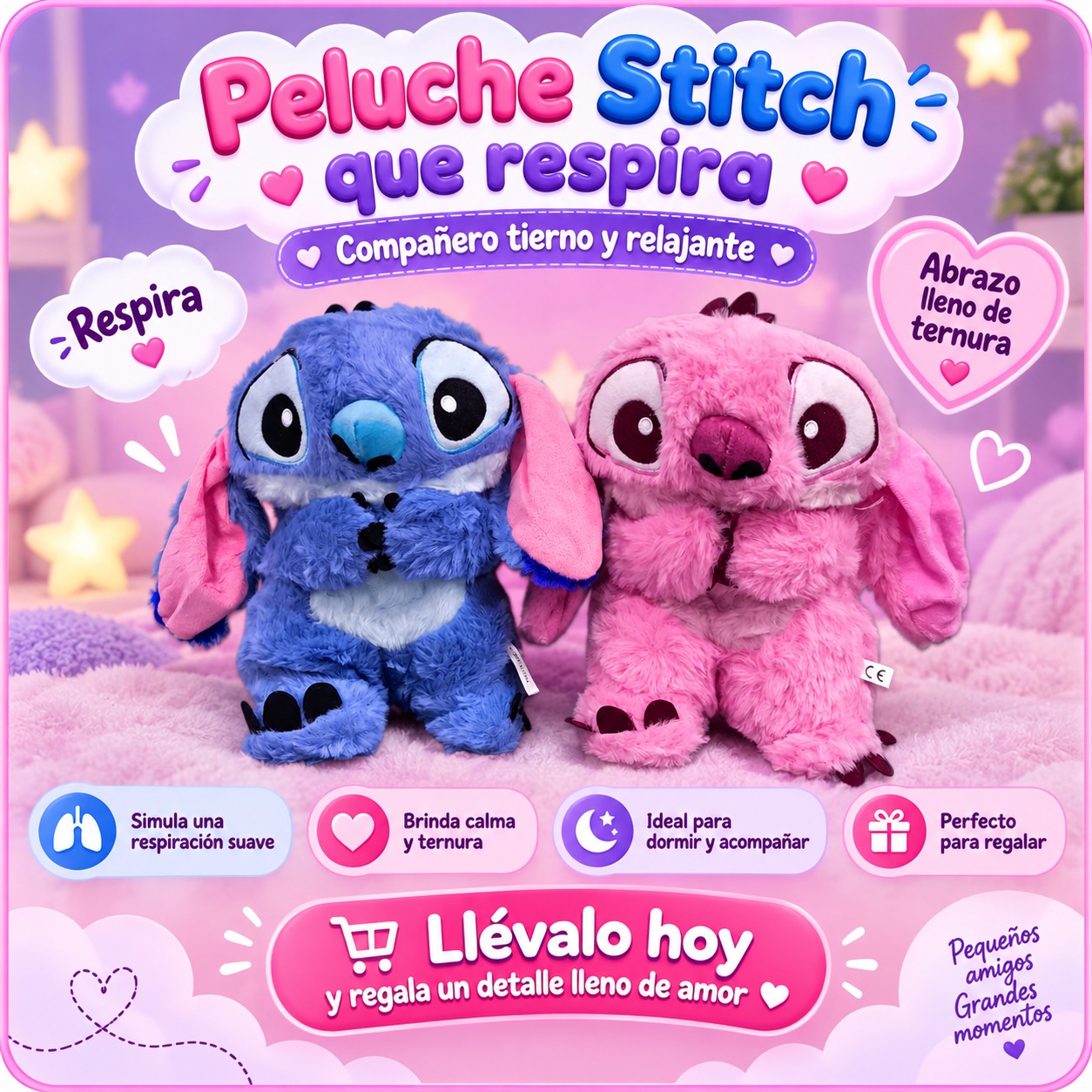 PELUCHE STITCH QUE RESPIRA , imagen 1