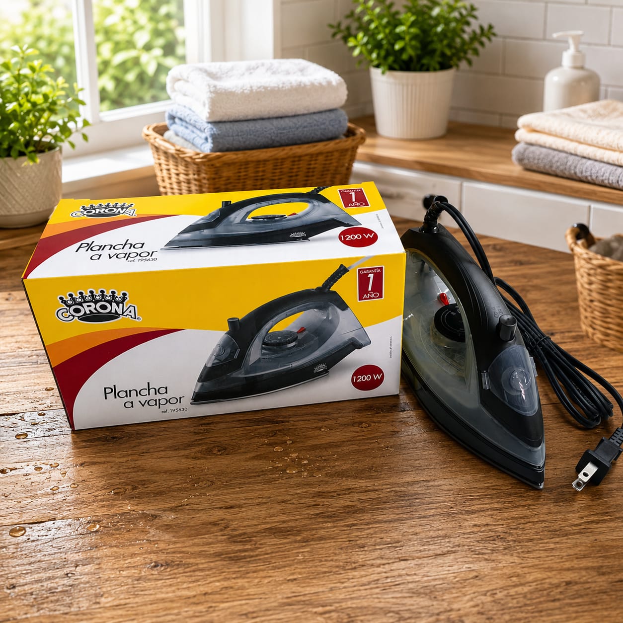 PLANCHA A VAPOR CORONA 1200W, imagen 1