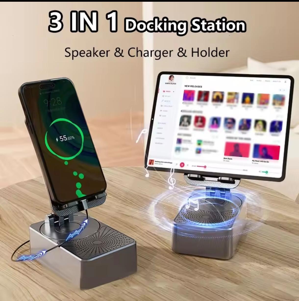SOPORTE PARA CELULAR  CON PARLANTE  BLUETOOTH, imagen 1