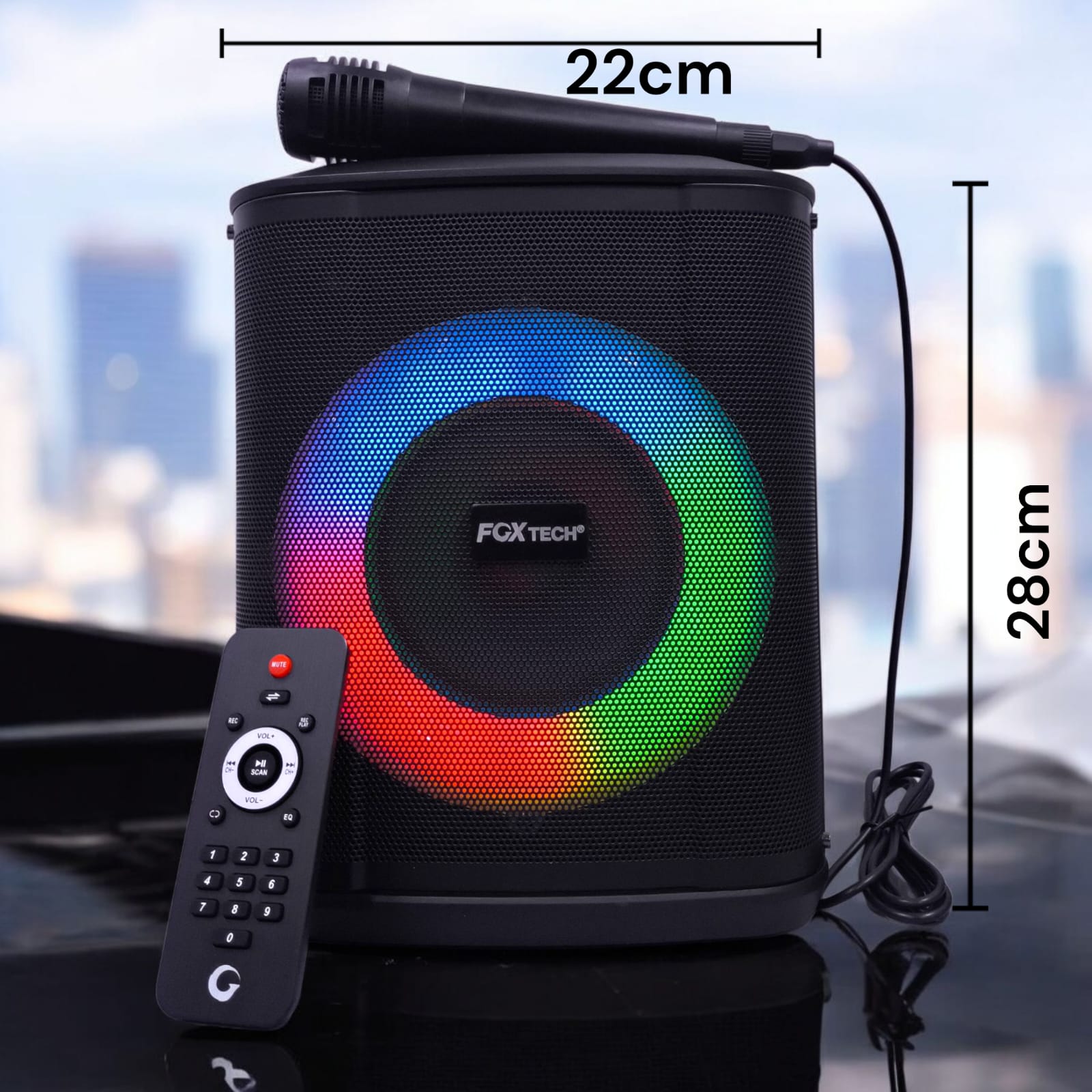 PARLANTE FOX  CON CONTROL Y MICROFONO, imagen 1