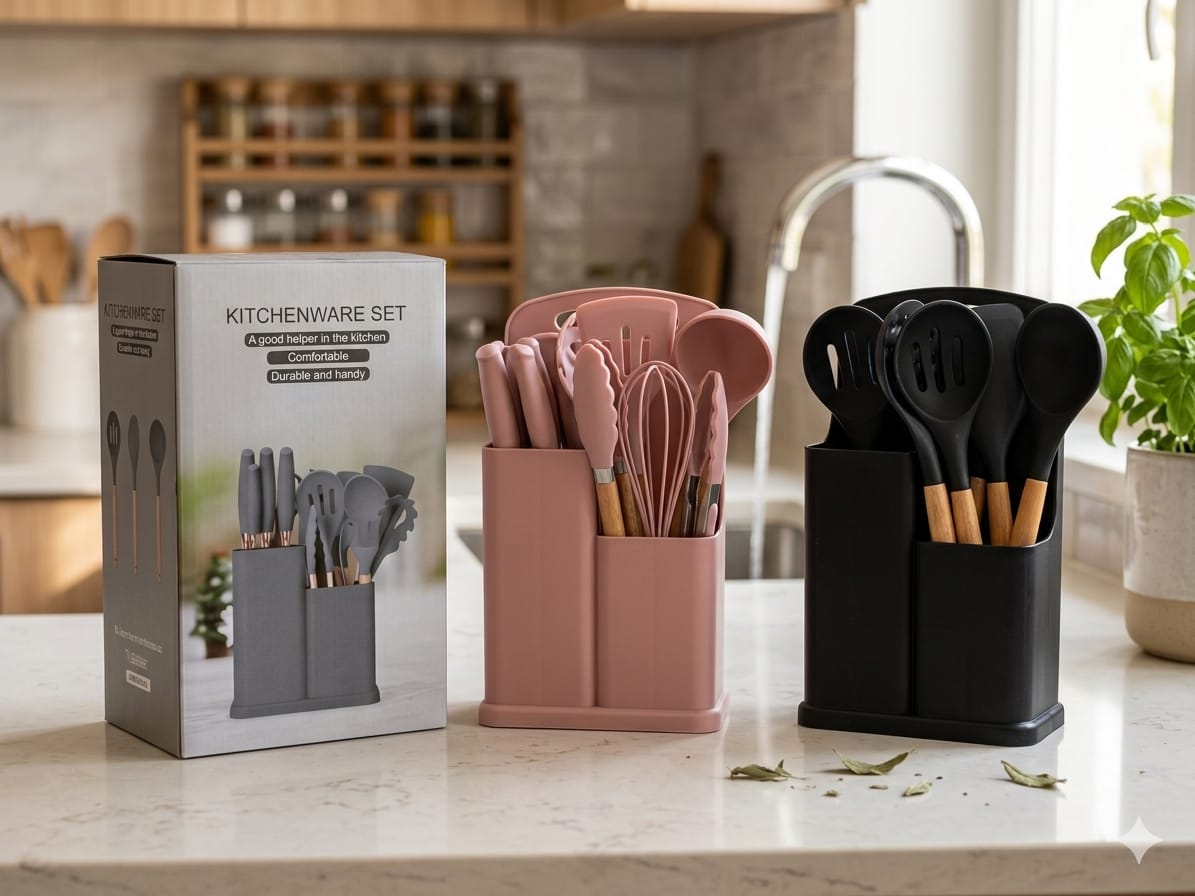 SET DE UTENSILIOS DE COCINA CON TABLA UK0019 RYL014, imagen 1
