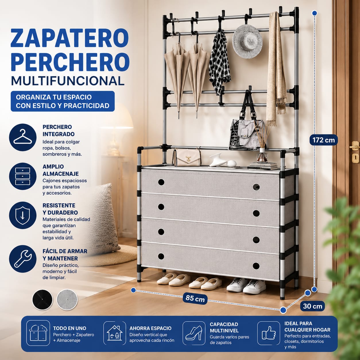 ZAPATERO PERCHERO 4 NIVELES 8042, imagen 1