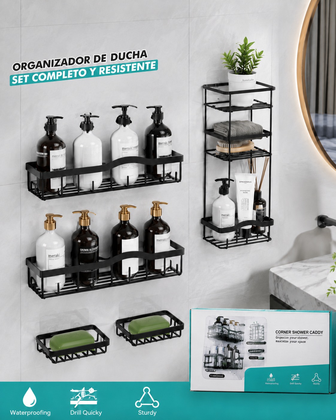 ORGANIZADOR DE BAÑO X5 32×32×13 CM, imagen 1