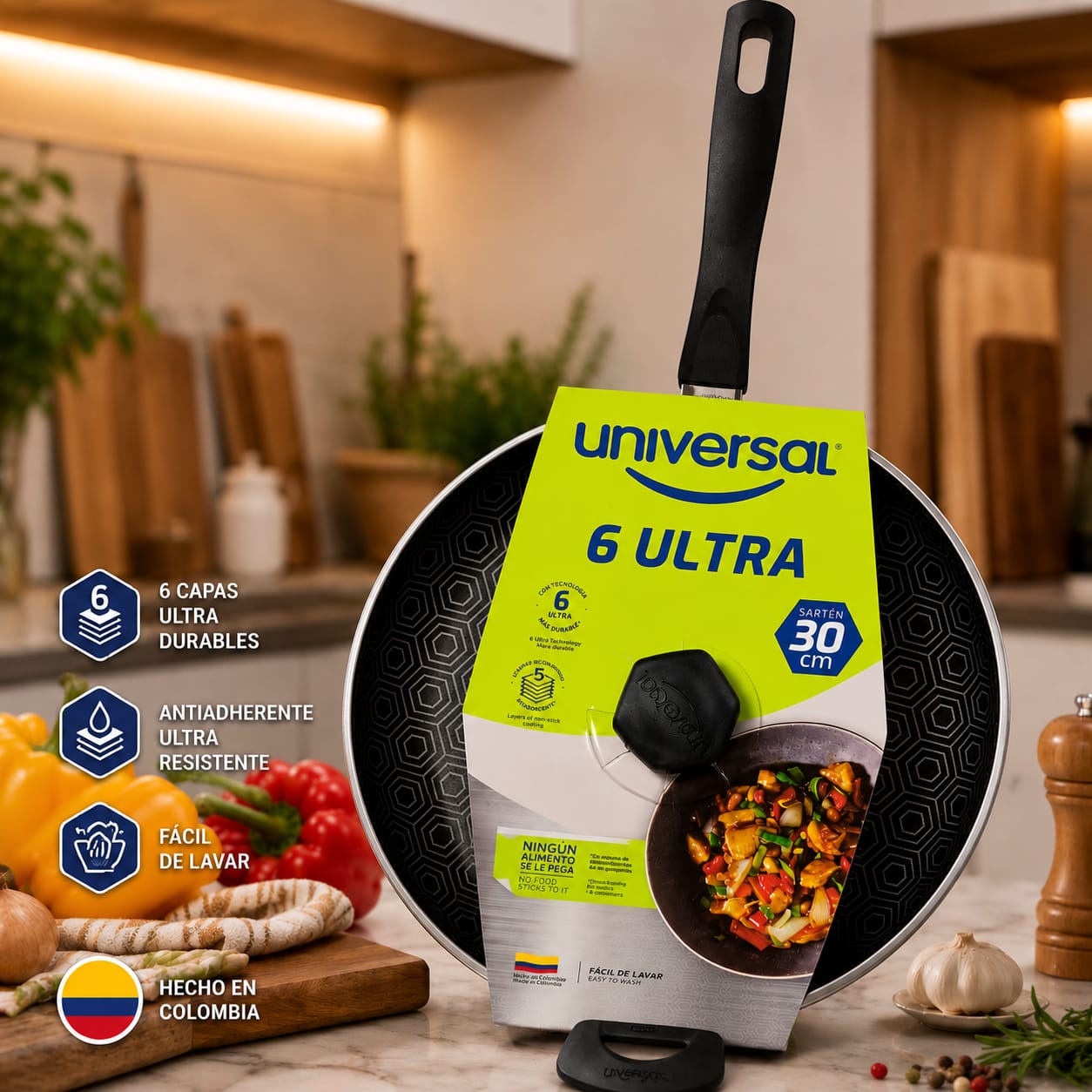 SARTEN ANTIADHERENTE UNIVERSAL 30 CM, imagen 1