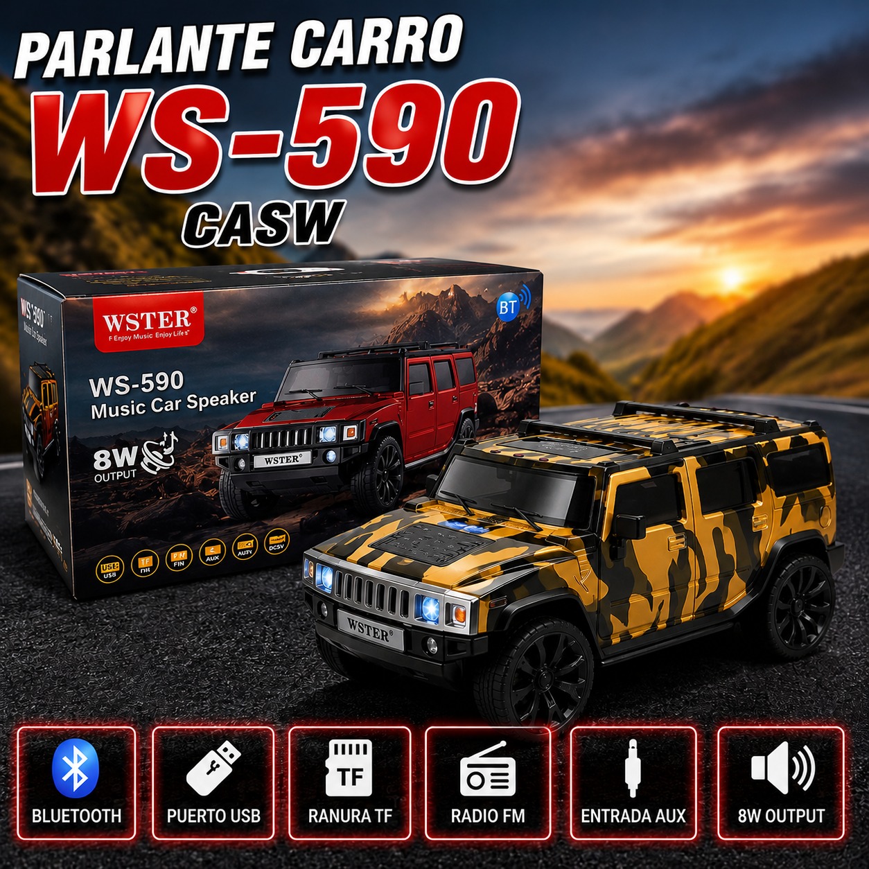 PARLANTE CARRO WS-590 CASW, imagen 1