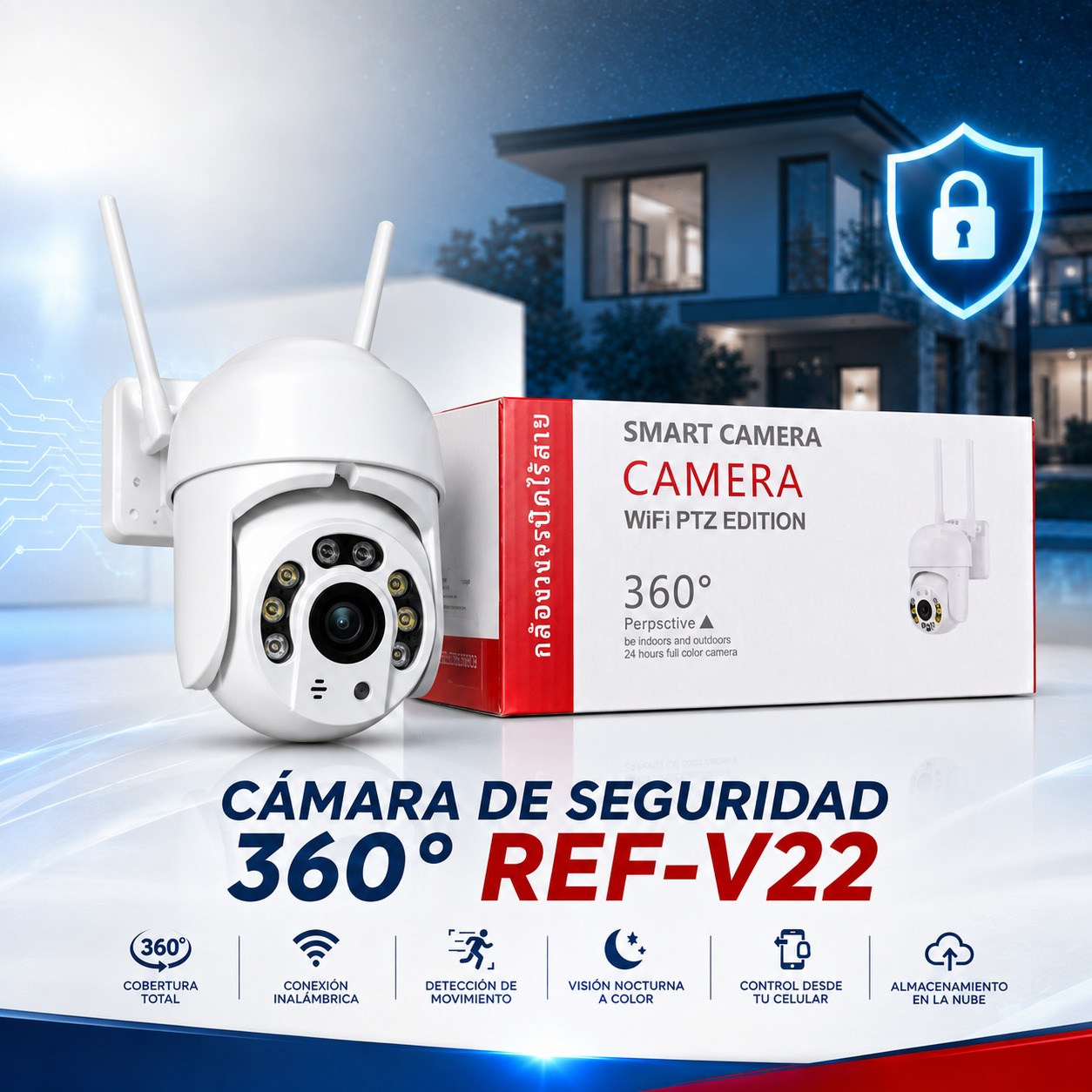CAMARA DE SEGURIDAD 360° REF-V22, imagen 1