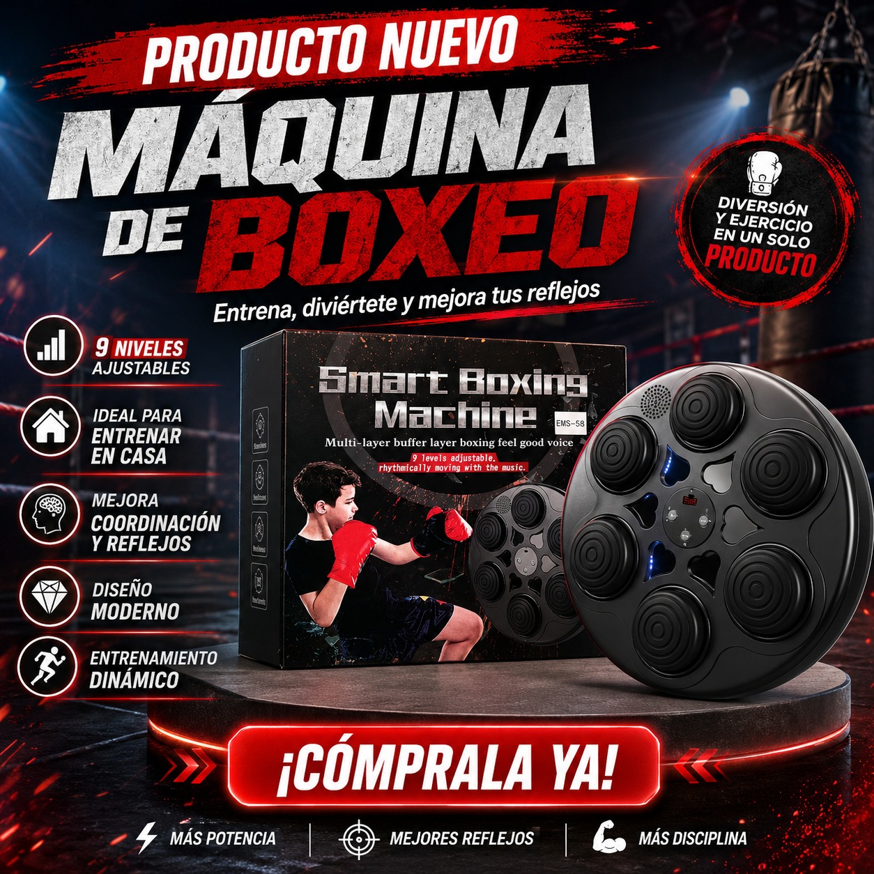 MÁQUINA DE BOXEO REF-EMS58, imagen 1