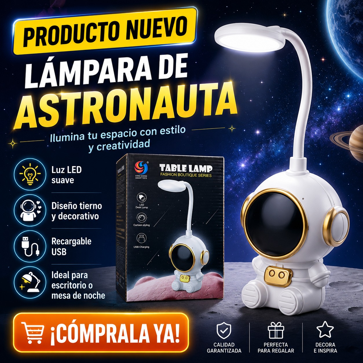 LAMPARA DE ASTRONAUTA DE MESA CS310, imagen 1