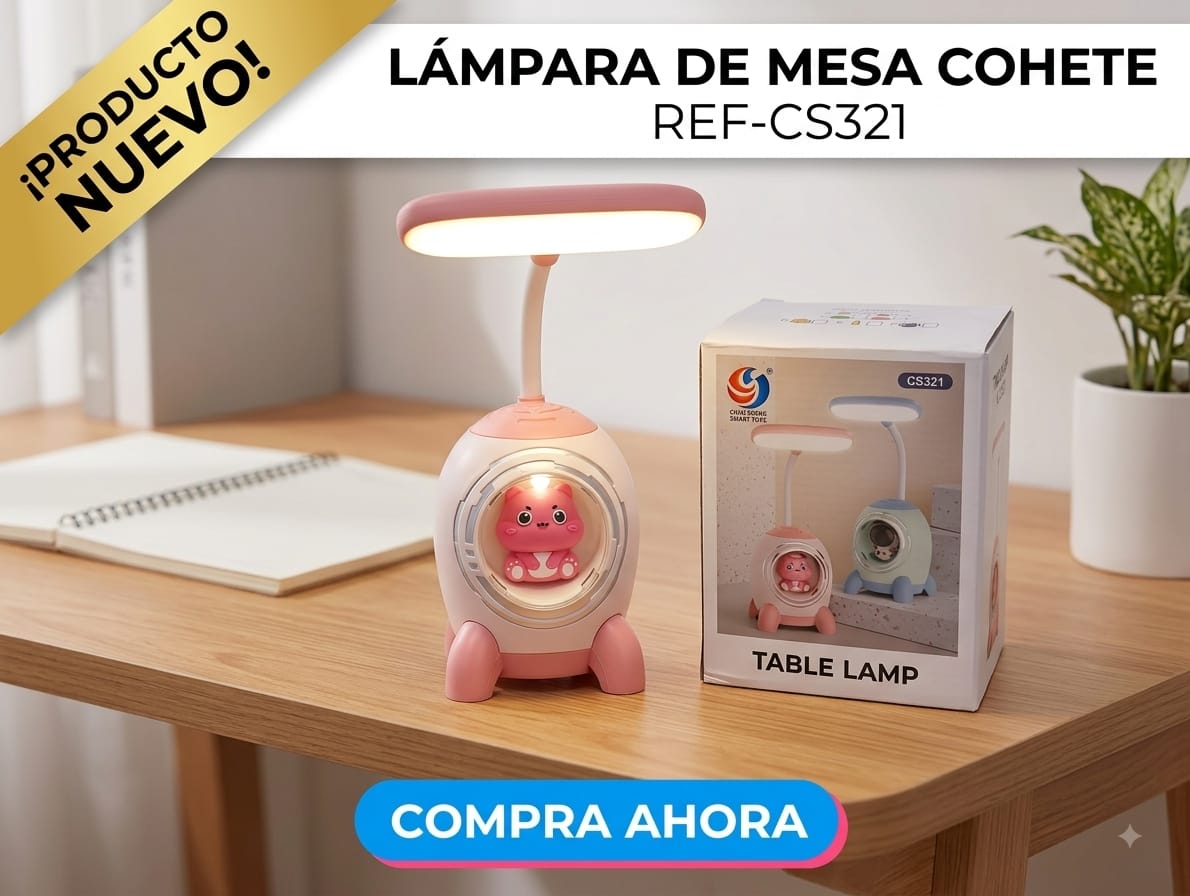 LAMPARA DE MESA DE COHETE CS321, imagen 1