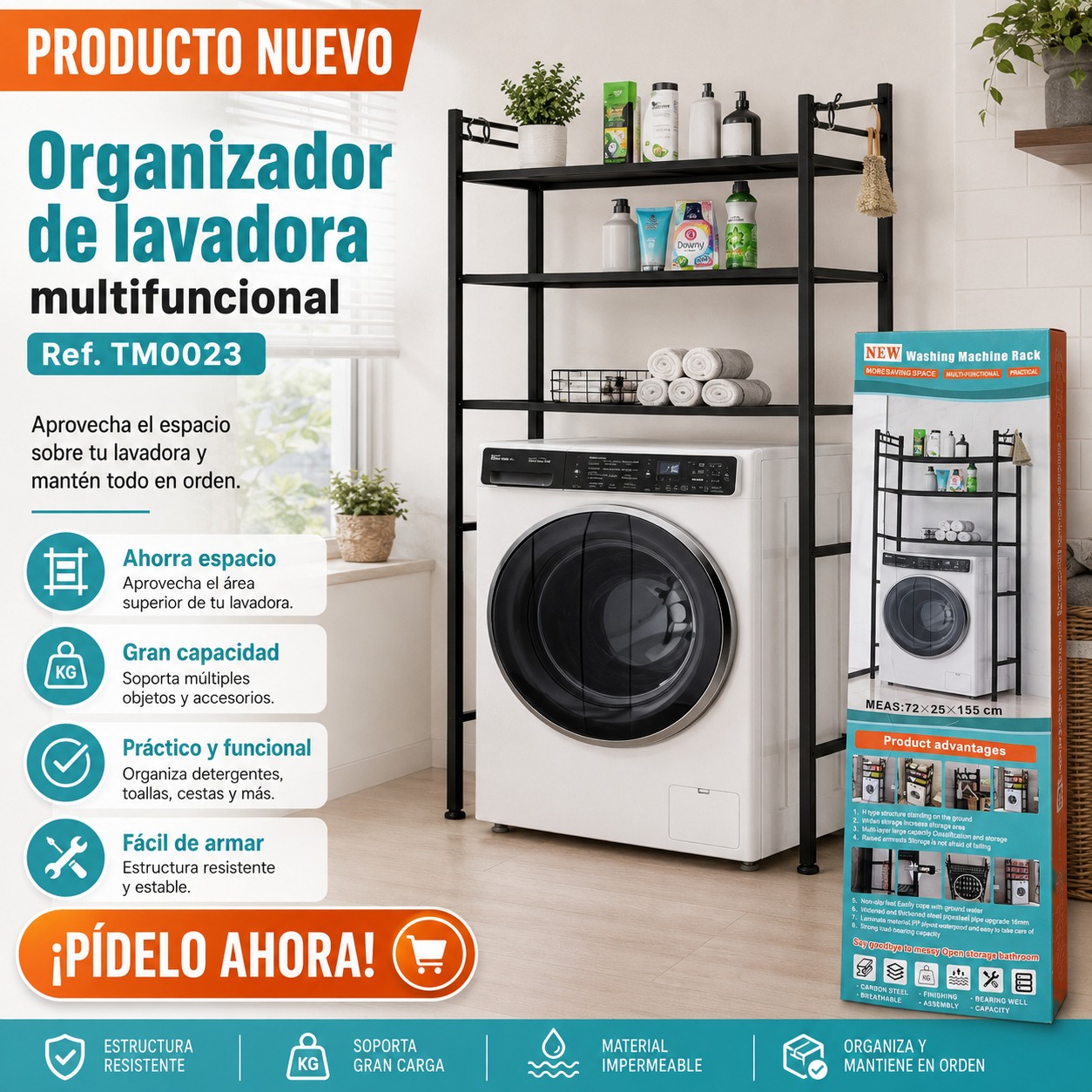 ORGANIZADOR DE LAVADORA MULTIFUNCIONAL REF. TM0023, imagen 1