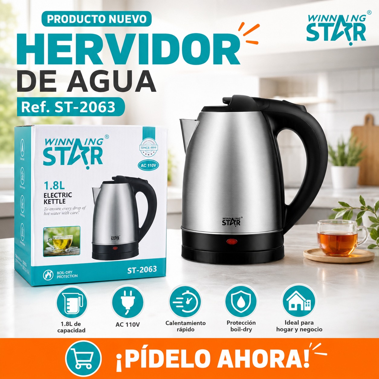 HERVIDOR DE AGUA REF. ST-2063, imagen 1