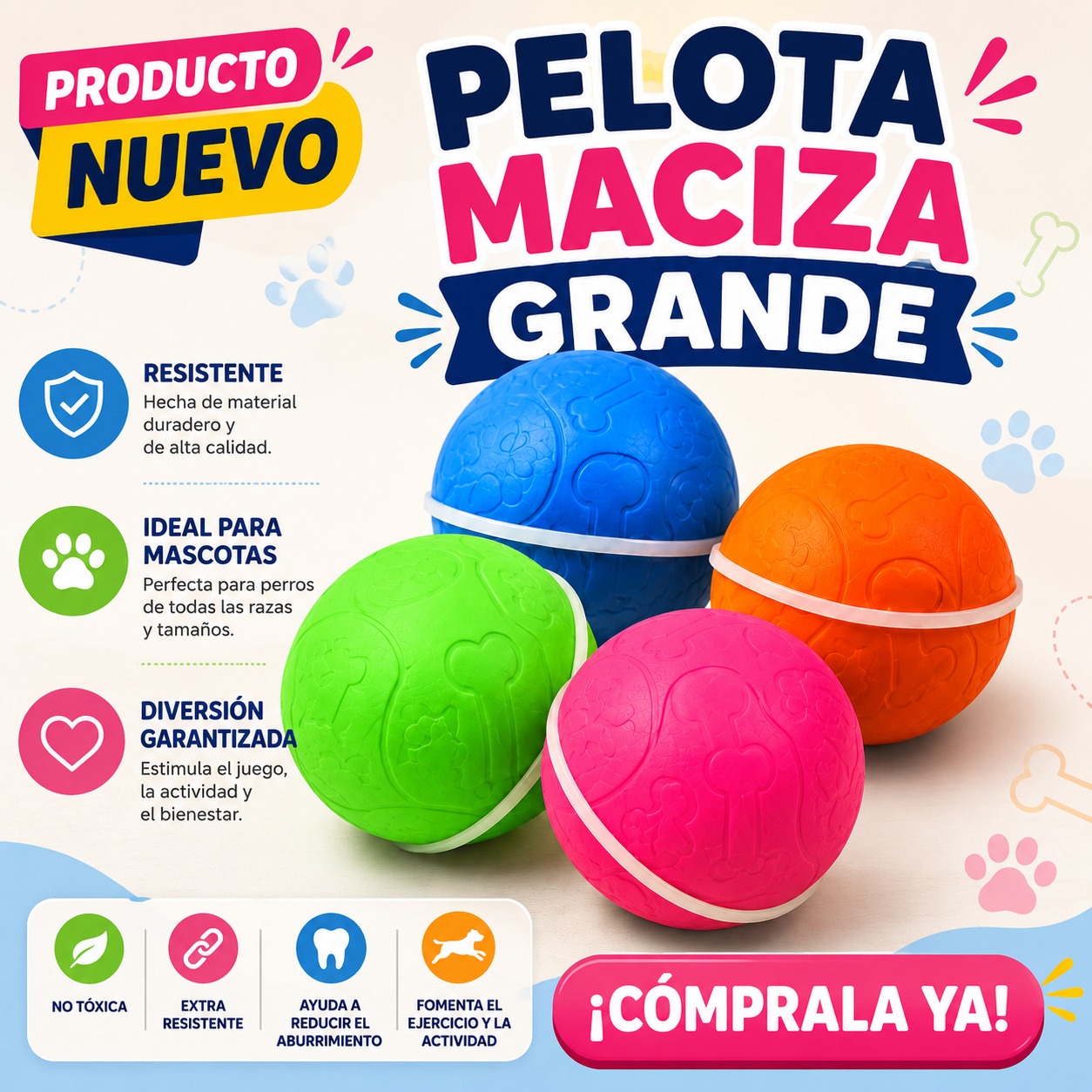 PELOTA MACIZA GRANDE, imagen 1