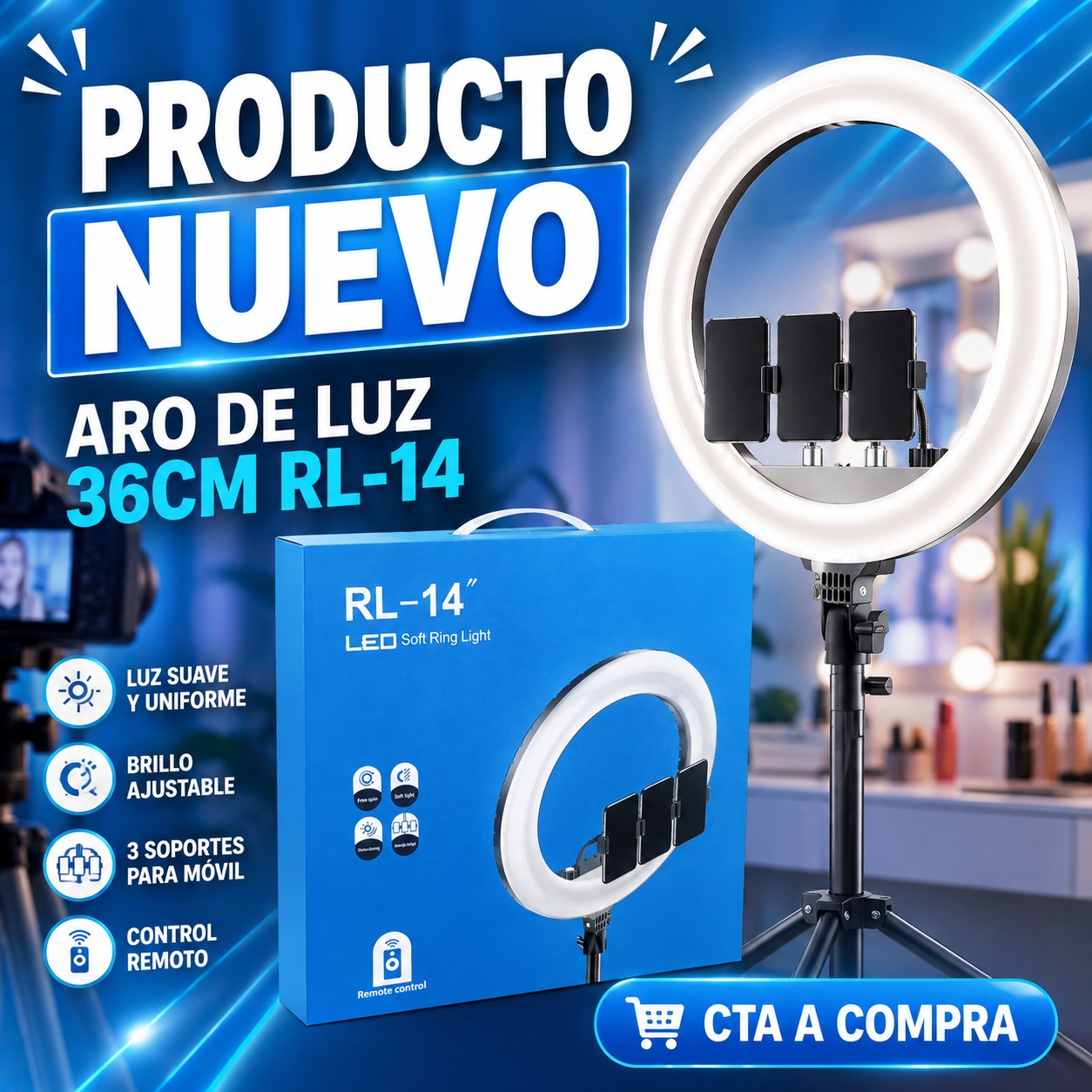 ARO DE LUZ 36CM RL-14