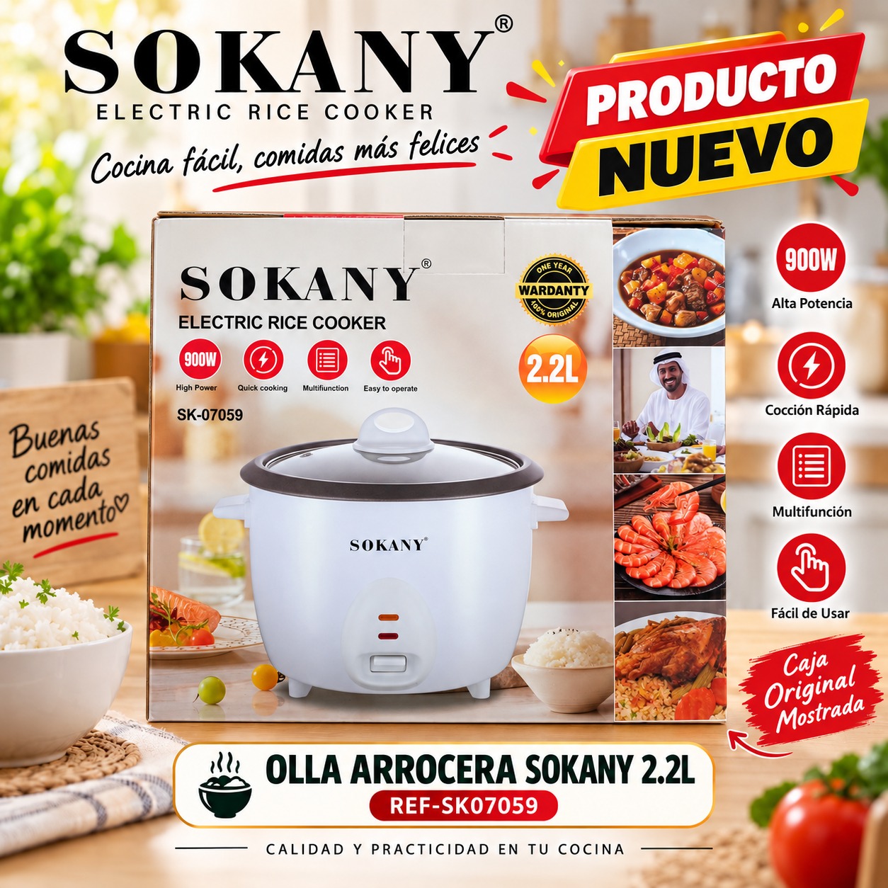 OLLA ARROCERA SOKANY 2.2L REF-SK07059, imagen 1