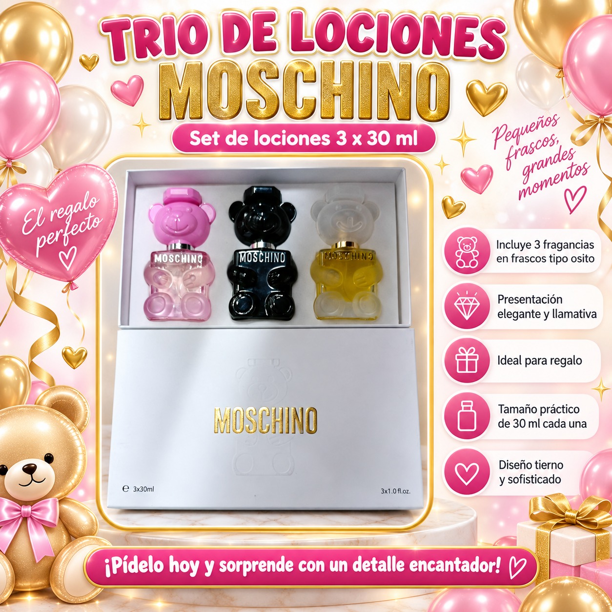 TRIO DE LOCIONES MOSCHINO, imagen 1