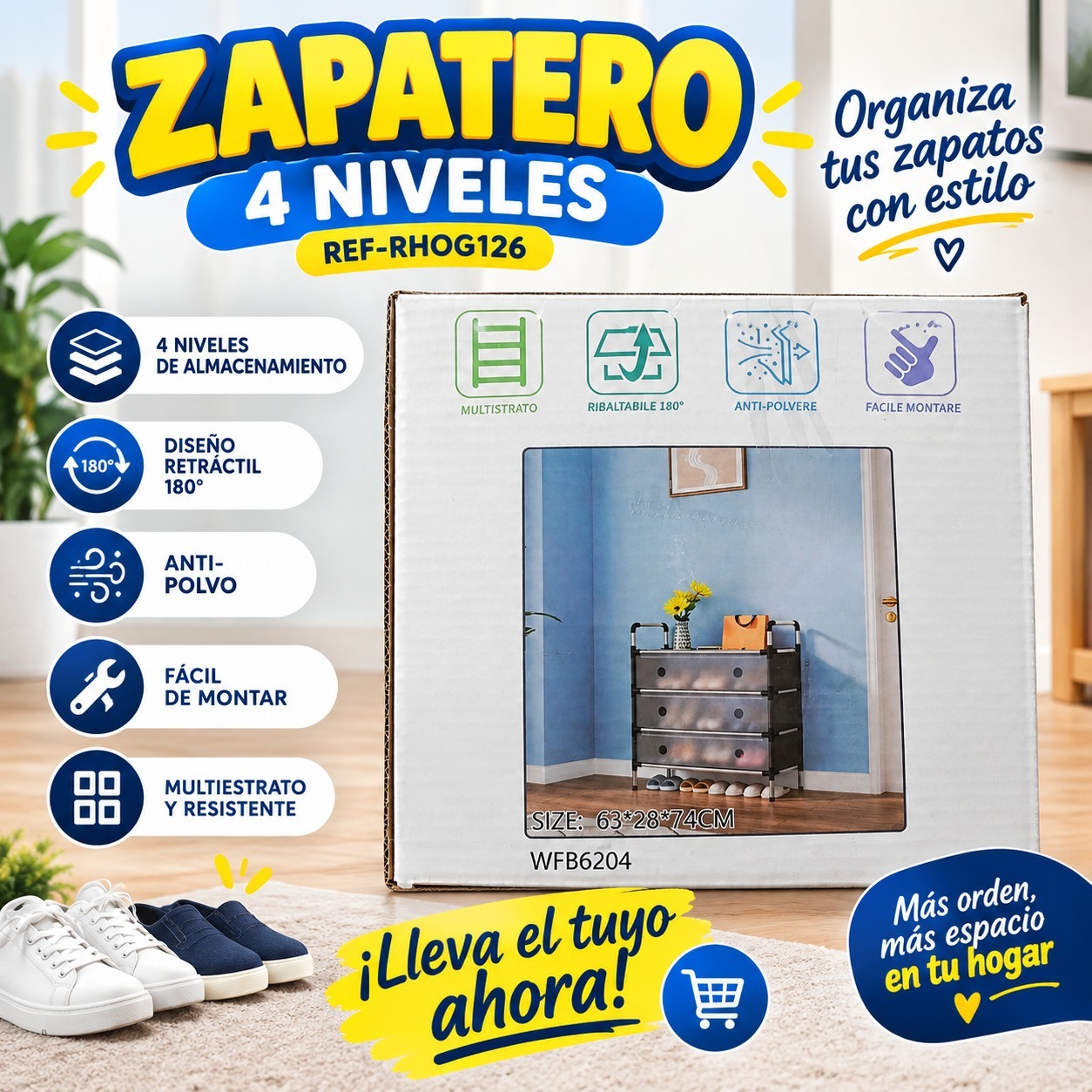 ZAPATERO 3 NIVELES REF-RHOG126, imagen 1