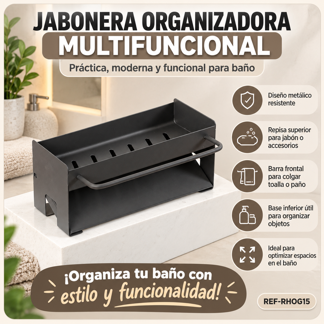 JABONERA ORGANIZADORA MULTIFUNCIONAL RHOG151, imagen 1