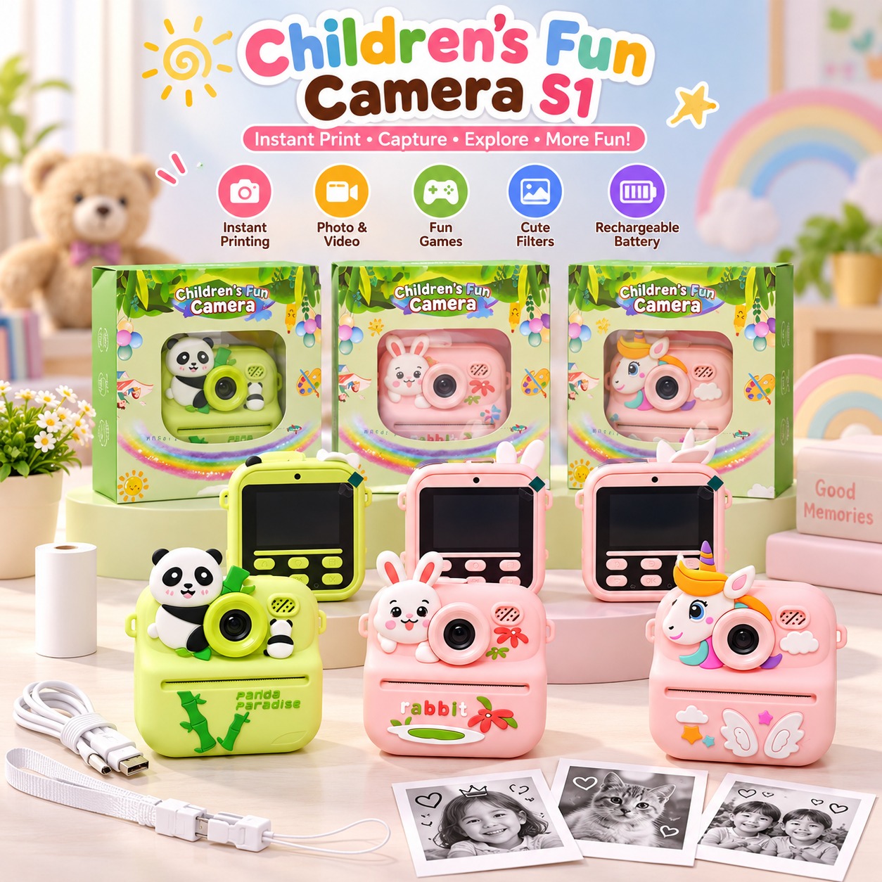 CAMARA INFANTIL QUE IMPRIME S1